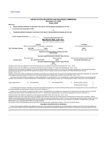 Thumbnail Gen Digital 10-K Annual Report 2021