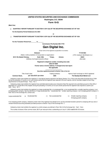 Thumbnail Gen Digital 10-Q Quarterly Report FY2024 