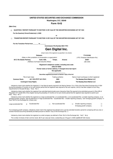 Thumbnail Gen Digital 10-Q Quarterly Report FY2027 