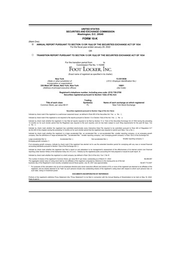 Thumbnail Foot Locker
 10-K Annual Report 2021