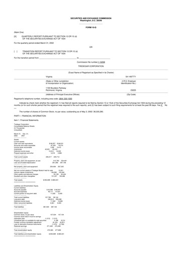 Thumbnail Tredegar 10-Q Quarterly Report FY 