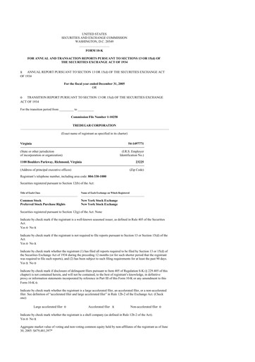 Thumbnail Tredegar 10-K Annual Report 