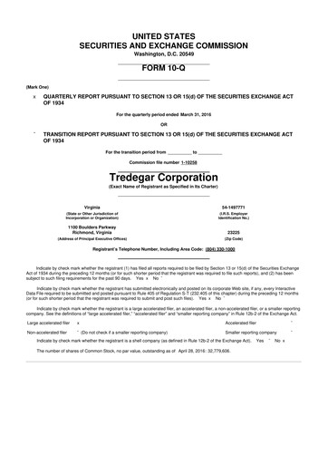 Thumbnail Tredegar 10-Q Quarterly Report FY2016 