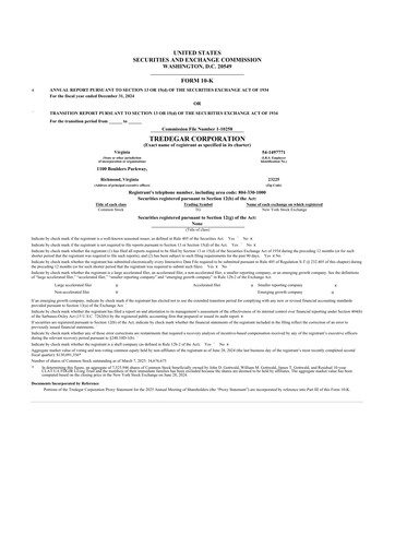 Thumbnail Tredegar 10-K Annual Report 2024