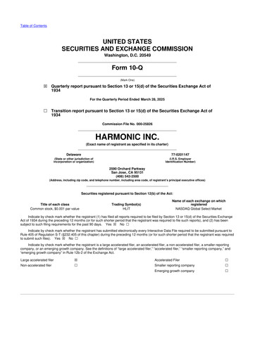 Thumbnail Harmonic Inc. 10-Q Quarterly Report FY2025 