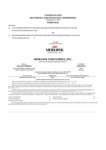 Thumbnail Mohawk Industries
 10-K Annual Report 2023