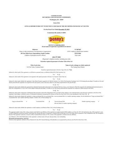 Thumbnail Denny's
 10-K Annual Report 2013