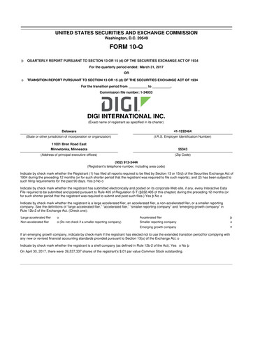 Thumbnail Digi International
 10-Q Quarterly Report FY2017 