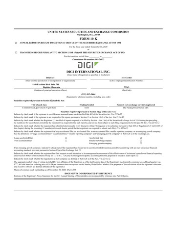 Thumbnail Digi International
 10-K Annual Report 2020