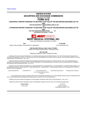 Thumbnail Merit Medical 10-Q Quarterly Report FY2017 
