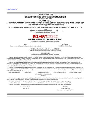 Thumbnail Merit Medical 10-Q Quarterly Report FY2017 