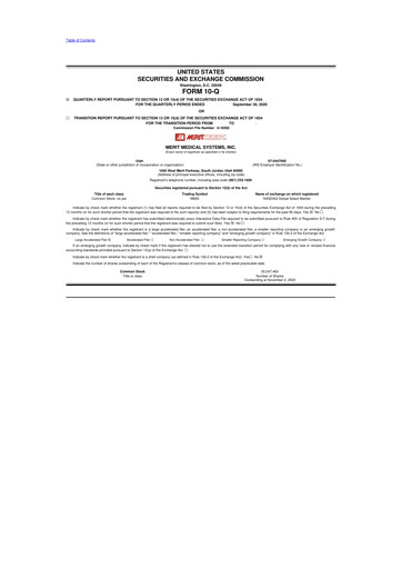 Thumbnail Merit Medical 10-Q Quarterly Report FY2020 