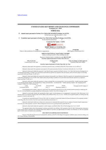 Thumbnail Merit Medical 10-K Annual Report 2022