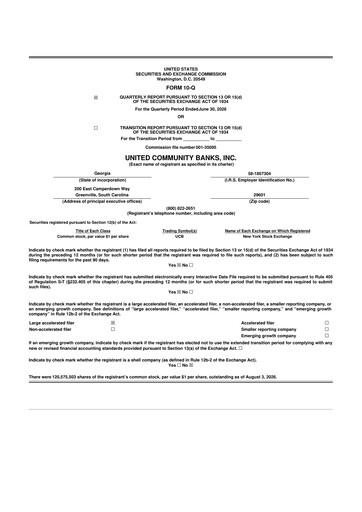 Thumbnail United Community Bank 10-Q Quarterly Report FY2026 