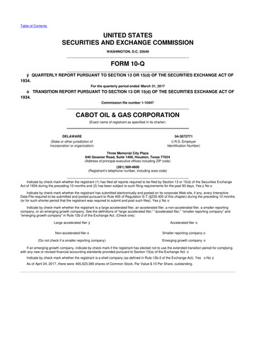 Vorschaubild Coterra Energy 10-Q Quartalsbericht 2017 