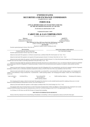 Thumbnail Coterra Energy 10-K Annual Report 2017