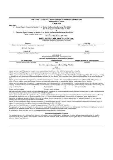 Thumbnail First Interstate BancSystem 10-K Annual Report 2025
