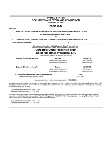 Thumbnail COPT Defense Properties 10-Q Quarterly Report FY 