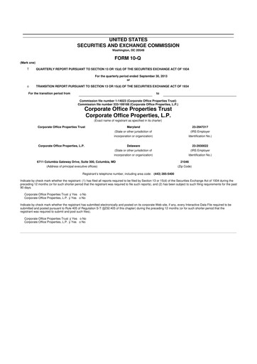 Thumbnail COPT Defense Properties 10-Q Quarterly Report FY 
