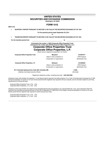 Thumbnail COPT Defense Properties 10-Q Quarterly Report FY 