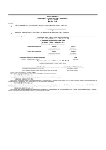 Thumbnail COPT Defense Properties 10-K Annual Report 