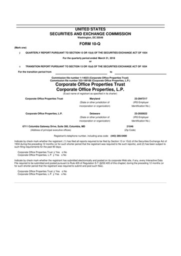 Thumbnail COPT Defense Properties 10-Q Quarterly Report FY 