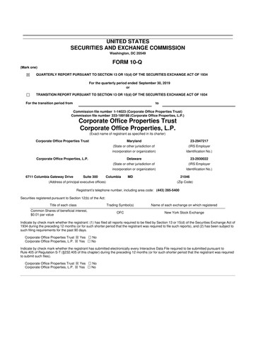 Thumbnail COPT Defense Properties 10-Q Quarterly Report FY 