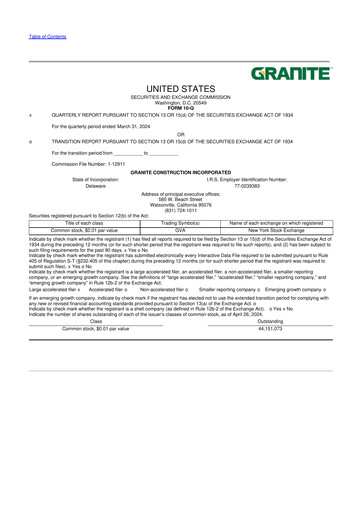 Thumbnail Granite Construction
 10-Q Quarterly Report FY2024 