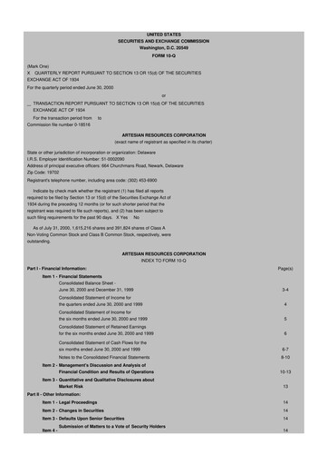 Thumbnail Artesian Resources 10-Q Quarterly Report FY 