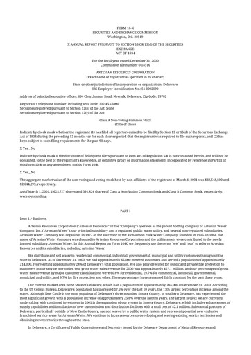 Vorschaubild Artesian Resources 10-K Jahresbericht 