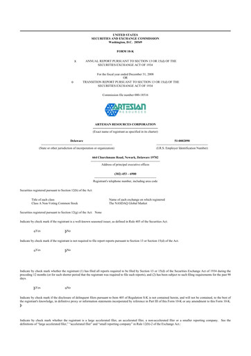 Vorschaubild Artesian Resources 10-K Jahresbericht 