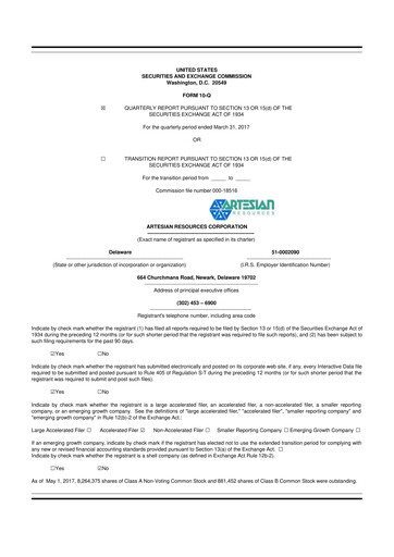 Thumbnail Artesian Resources 10-Q Quarterly Report FY2017 