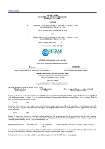 Thumbnail Artesian Resources 10-Q Quarterly Report FY2024 