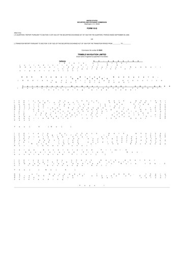 Vorschaubild Trimble 10-Q Quartalsbericht  