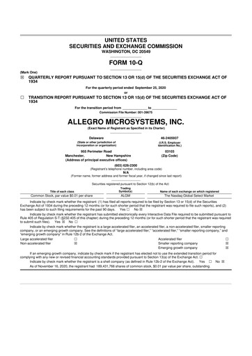 Thumbnail Allegro MicroSystems 10-Q Quarterly Report FY2021 