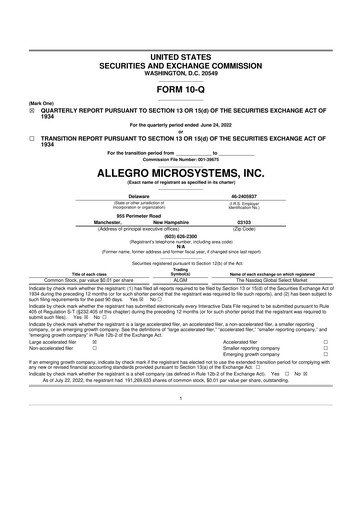 Thumbnail Allegro MicroSystems 10-Q Quarterly Report FY2023 