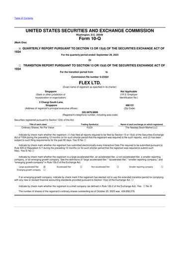 Miniature Flex 10-Q Rapport trimestriel 2024 