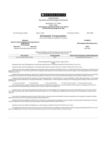 Thumbnail Scholastic 10-K Annual Report 2024