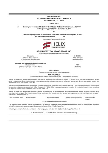 Thumbnail Helix Energy Solutions 10-Q Quarterly Report FY2017 