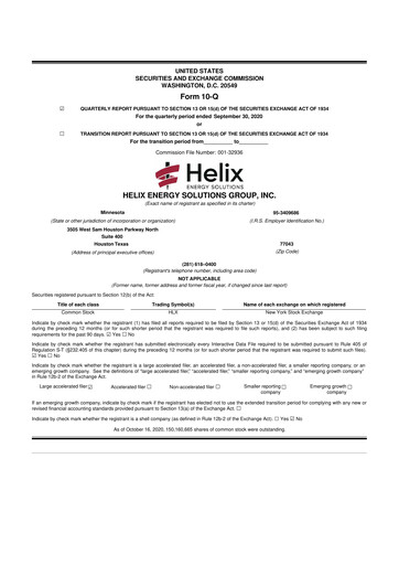 Thumbnail Helix Energy Solutions 10-Q Quarterly Report FY2020 