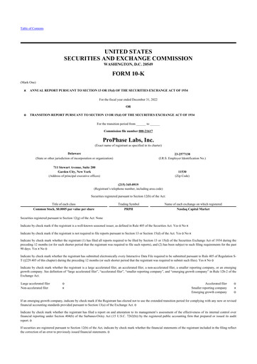Thumbnail ProPhase Labs 10-K Annual Report 2022