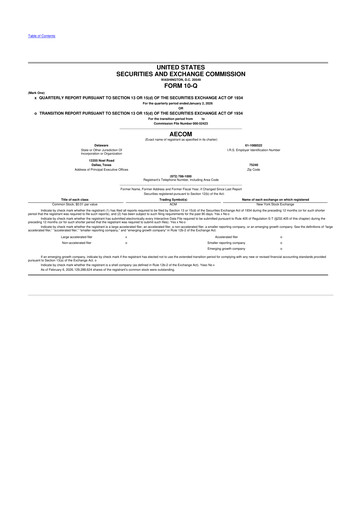 Thumbnail AECOM 10-Q Quarterly Report FY2026 