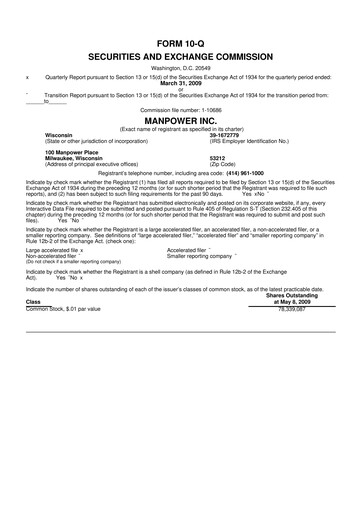 Thumbnail ManpowerGroup 10-Q Quarterly Report FY 