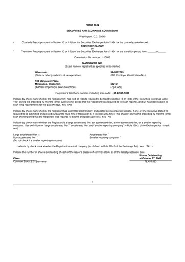 Thumbnail ManpowerGroup 10-Q Quarterly Report FY 