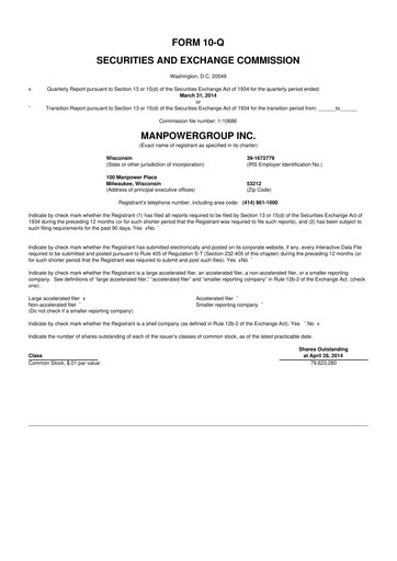 Thumbnail ManpowerGroup 10-Q Quarterly Report FY2014 