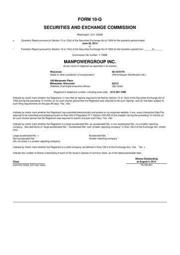 Thumbnail ManpowerGroup 10-Q Quarterly Report FY2014 