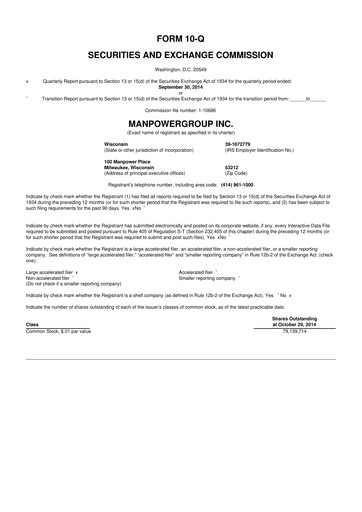 Thumbnail ManpowerGroup 10-Q Quarterly Report FY2014 