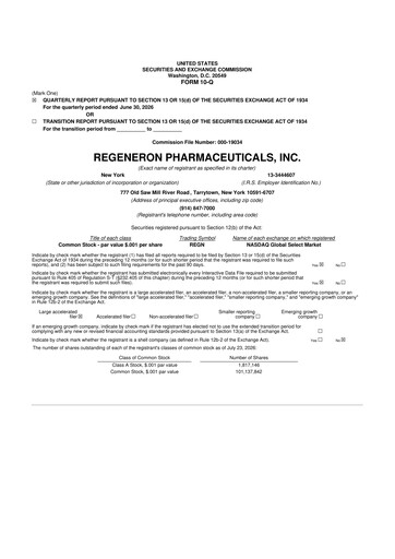 Thumbnail Regeneron Pharmaceuticals 10-Q Quarterly Report FY2026 