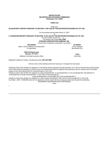 Thumbnail Sterling Infrastructure 10-Q Quarterly Report FY 