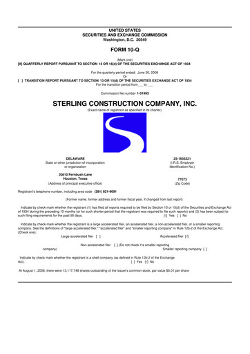 Thumbnail Sterling Infrastructure 10-Q Quarterly Report FY 